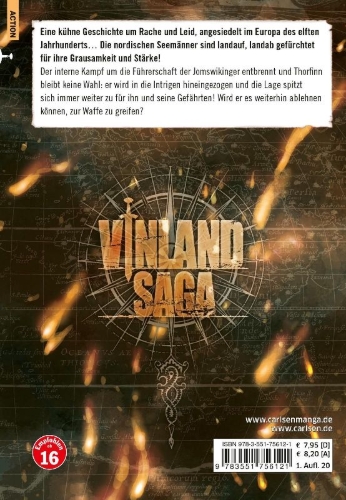 Buchcover und Innenansicht für das Buch: Vinland Saga