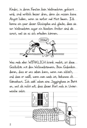 Buchcover und Innenansicht für das Buch: Diary of a wimpy kid - Cabin fever