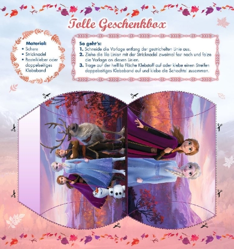 Buchcover und Innenansicht für das Buch: Disney Die Eiskönigin 2: Mein großer Bastelspaß