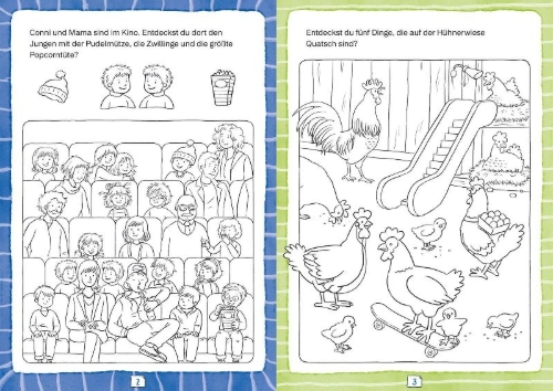 Buchcover und Innenansicht für das Buch: Aufgepasst! Konzentrationsspiele
