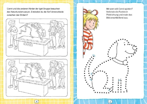 Buchcover und Innenansicht für das Buch: Aufgepasst! Konzentrationsspiele
