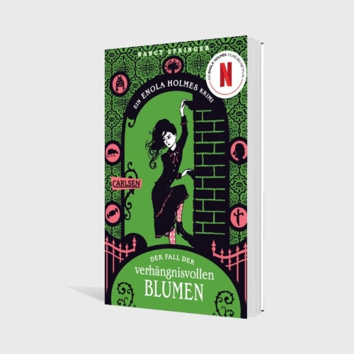 Buchcover und Innenansicht für das Buch: Enola Holmes: Der Fall der verhängnisvollen Blumen