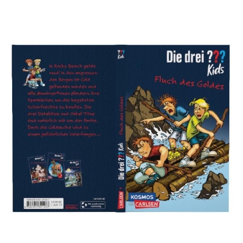 Buchcover und Innenansicht für das Buch: Die drei ??? Kids 11: Fluch des Goldes
