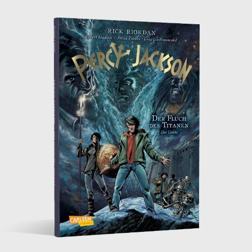 Buchcover und Innenansicht für das Buch: Percy Jackson & the Olympians: The Titan's curse, the graphic novel