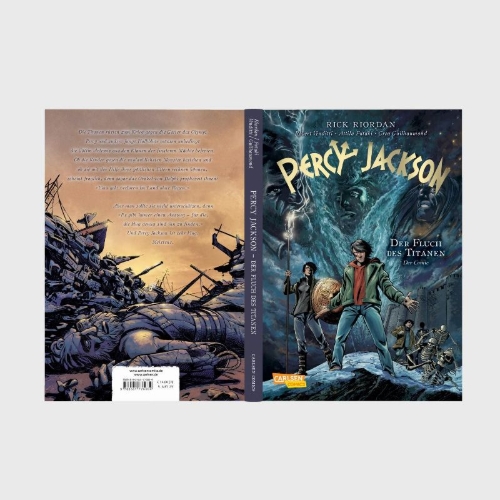 Buchcover und Innenansicht für das Buch: Percy Jackson & the Olympians: The Titan's curse, the graphic novel