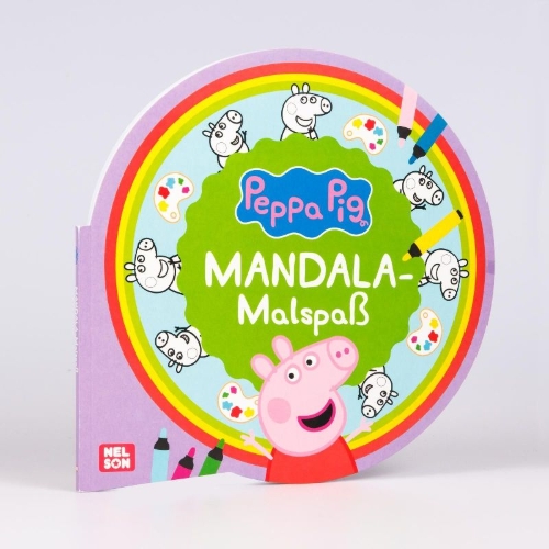 Buchcover und Innenansicht für das Buch: Peppa Wutz Ausmalbilder: MANDALA Malspaß