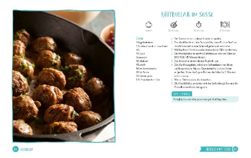 Buchcover und Innenansicht für das Buch: Einfach gesund kochen für Kinder