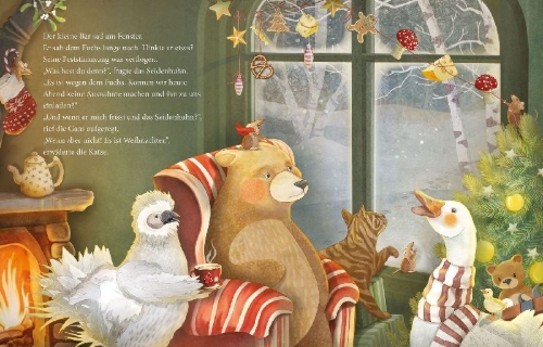 Buchcover und Innenansicht für das Buch: Der kleine Bär und die Weihnachtsfreude
