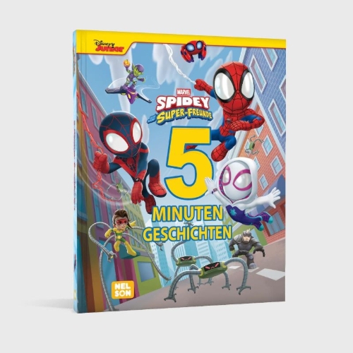 Buchcover und Innenansicht für das Buch: Marvel Spidey und seine Super-Freunde: 5-Minuten-Geschichten
