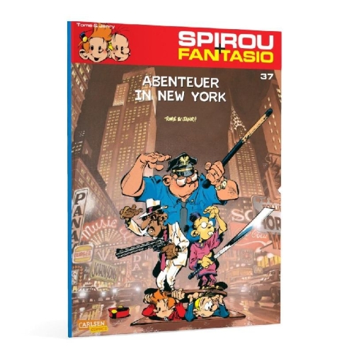 Buchcover und Innenansicht für das Buch: Spirou à New York