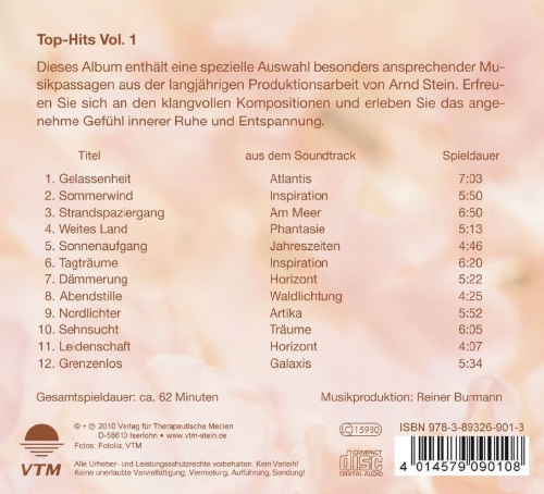 Buchcover und Innenansicht für das Buch: Top-Hits zum Entspannen 1. CD