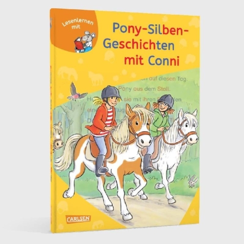 Buchcover und Innenansicht für das Buch: LESEMAUS zum Lesenlernen Sammelbände: Pony-Silben-Geschichten mit Conni