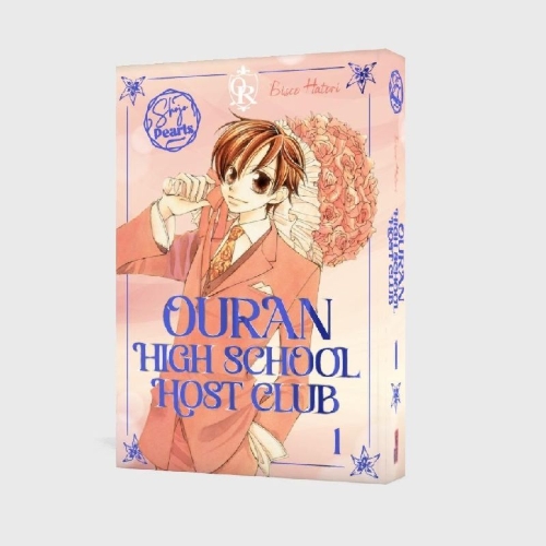 Buchcover und Innenansicht für das Buch: OURAN KOUKOU HOST CLUB