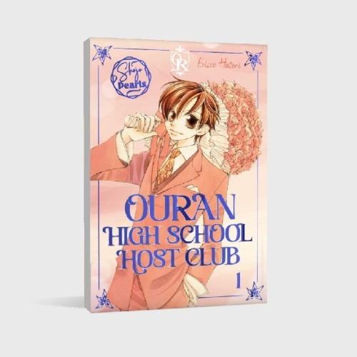 Buchcover und Innenansicht für das Buch: OURAN KOUKOU HOST CLUB