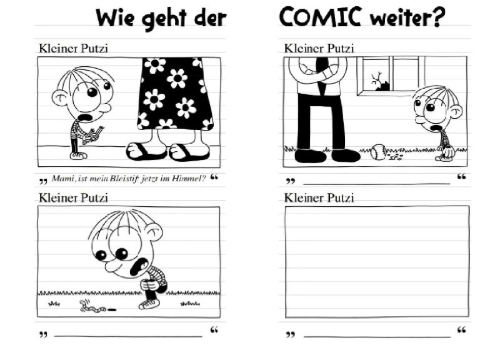 Buchcover und Innenansicht für das Buch: Gregs Tagebuch - Mach's wie Greg!