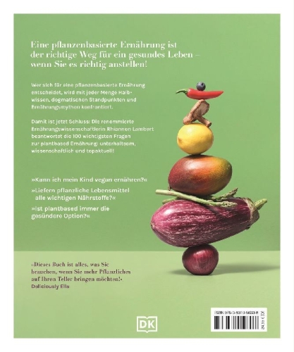 Buchcover und Innenansicht für das Buch: Plantbased - aber richtig!
