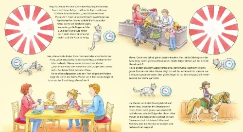 Buchcover und Innenansicht für das Buch: Conni-Bilderbücher: Conni lernt die Uhrzeit