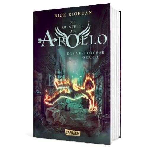 Buchcover und Innenansicht für das Buch: The Trials of Apollo Vol 1: The Hidden Oracle