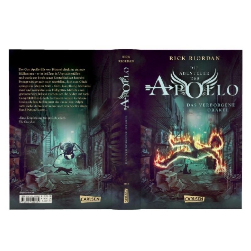 Buchcover und Innenansicht für das Buch: The Trials of Apollo Vol 1: The Hidden Oracle