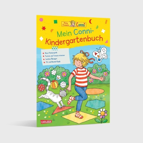 Buchcover und Innenansicht für das Buch: Conni Gelbe Reihe (Beschäftigungsbuch): Mein Conni-Kindergartenbuch