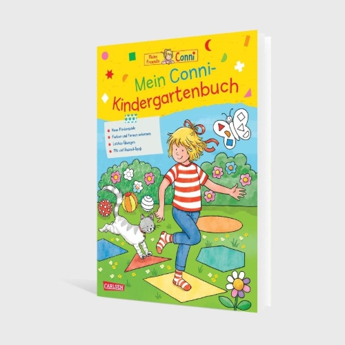 Buchcover und Innenansicht für das Buch: Conni Gelbe Reihe (Beschäftigungsbuch): Mein Conni-Kindergartenbuch