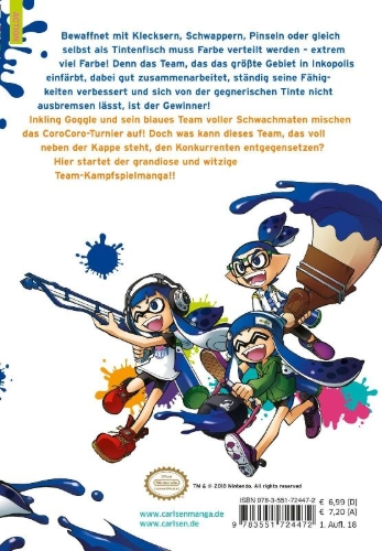 Buchcover und Innenansicht für das Buch: Splatoon