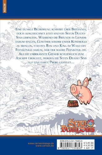 Buchcover und Innenansicht für das Buch: Nanatsu no Taizai