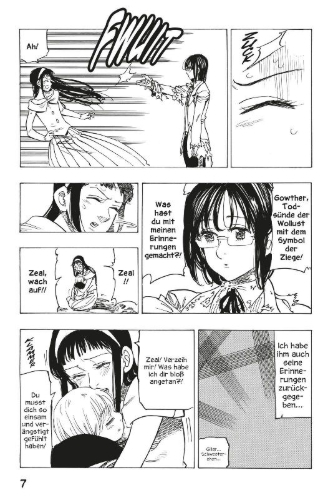 Buchcover und Innenansicht für das Buch: Nanatsu no Taizai