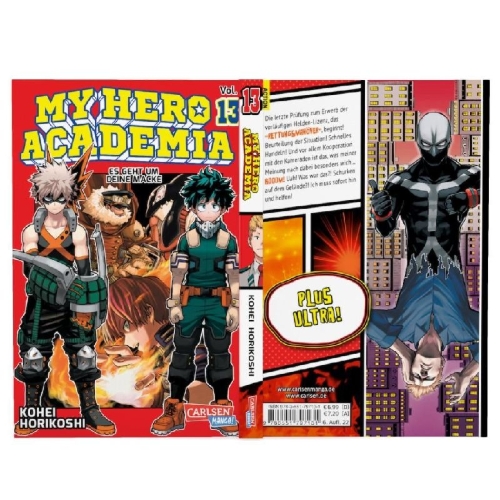 Buchcover und Innenansicht für das Buch: Boku no Hero Academia