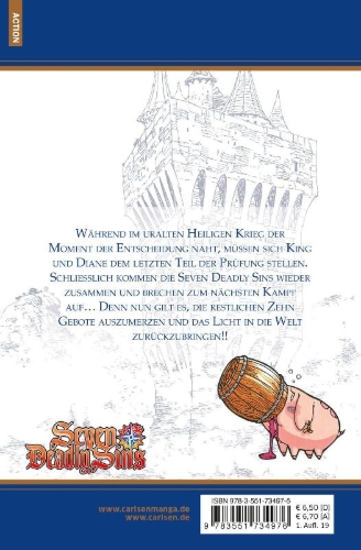 Buchcover und Innenansicht für das Buch: Nanatsu no Taizai