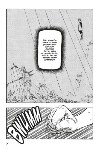 Buchcover und Innenansicht für das Buch: Nanatsu no Taizai