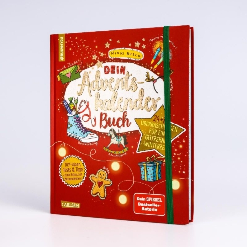 Buchcover und Innenansicht für das Buch: #buch4you: Dein Adventskalender-Buch