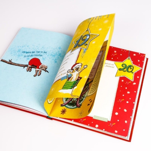 Buchcover und Innenansicht für das Buch: #buch4you: Dein Adventskalender-Buch