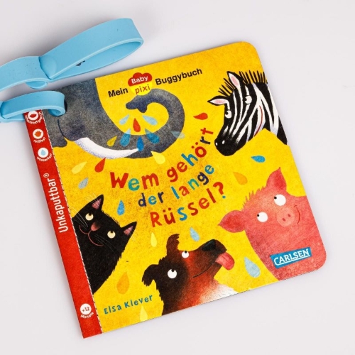 Buchcover und Innenansicht für das Buch: Baby Pixi (unkaputtbar) 171: Mein Baby-Pixi-Buggybuch: Wem gehört der lange Rüssel?