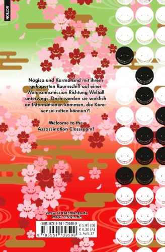 Buchcover und Innenansicht für das Buch: Ansatsu Kyoushitsu