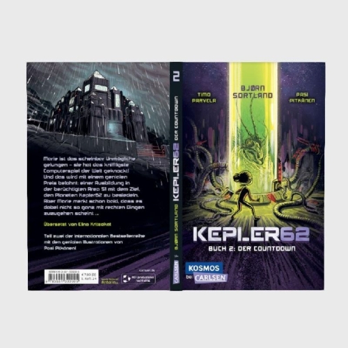 Buchcover und Innenansicht für das Buch: Kepler62 2: Der Countdown