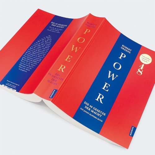 Buchcover und Innenansicht für das Buch: The 48 Laws of Powers. A Joost Elffers Production