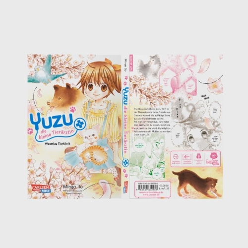 Buchcover und Innenansicht für das Buch: Yuzu no Dobutsu Karte