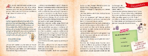 Buchcover und Innenansicht für das Buch: In der Falle! Gefahr auf dem Reiterhof - Ein Escape-Adventskalender für Kids