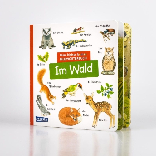 Buchcover und Innenansicht für das Buch: Mein kleines buntes Bildwörterbuch: Im Wald