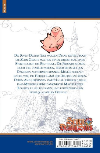 Buchcover und Innenansicht für das Buch: Nanatsu no Taizai