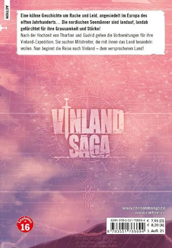 Buchcover und Innenansicht für das Buch: Vinland Saga