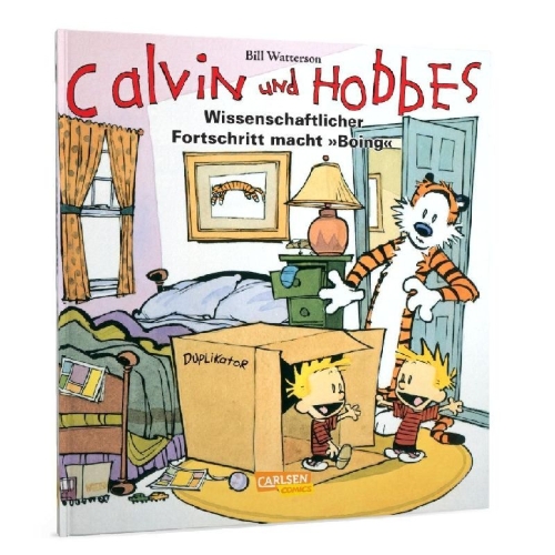 Buchcover und Innenansicht für das Buch: Calvin & Hobbes 06 - Wissenschaftlicher Fortschritt macht ,,Boing''