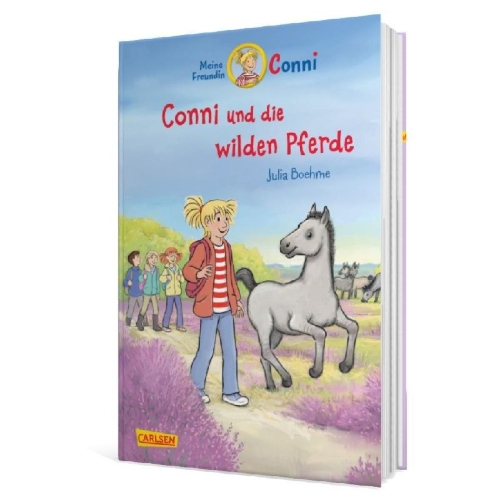 Buchcover und Innenansicht für das Buch: Conni Erzählbände 42: Conni und die wilden Pferde
