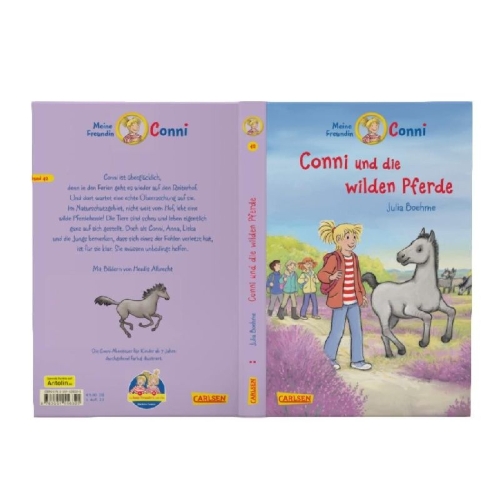 Buchcover und Innenansicht für das Buch: Conni Erzählbände 42: Conni und die wilden Pferde