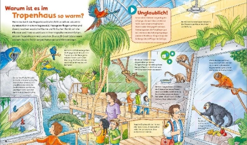 Buchcover und Innenansicht für das Buch: BOOKii® WAS IST WAS Junior Wir gehen in den Zoo!
