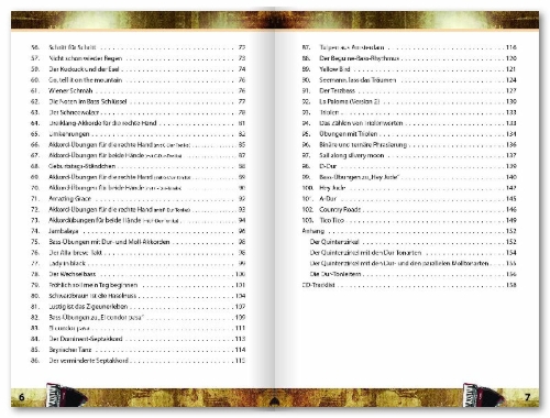 Buchcover und Innenansicht für das Buch: Das große Akkordeonbuch