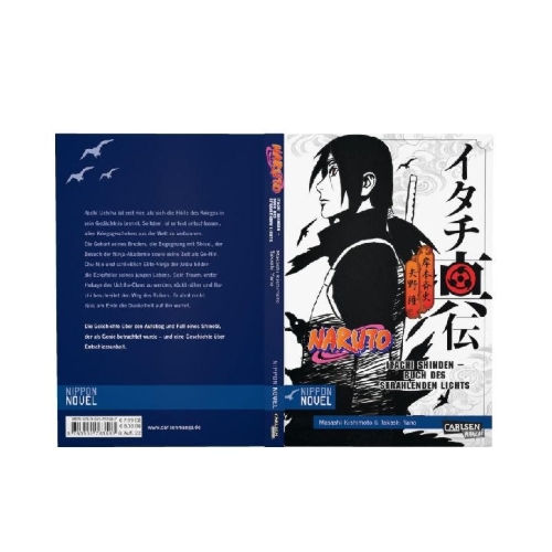 Buchcover und Innenansicht für das Buch: Naruto Itachi Shinden - Buch des strahlenden Lichts (Nippon Novel)