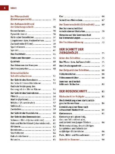 Buchcover und Innenansicht für das Buch: Hecken-, Strauch- und Obstbaumschnitt