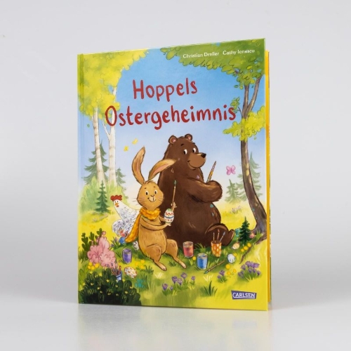 Buchcover und Innenansicht für das Buch: Hoppels Ostergeheimnis